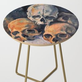 Still life with Skulls by Cezanne. Vintage art work digitally enhanced by WatermarkNZ Press Side Table
