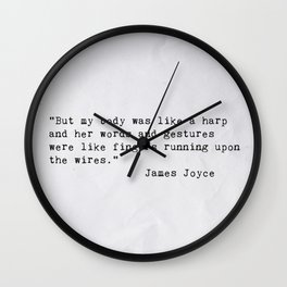 James Joyce Love Quote Wall Clock | Graphicdesign, Jamesjoyce, Love, Quote, Literature, Poetry 