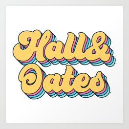 Hall Oates  Art Print | Singer, Drawing, Music 