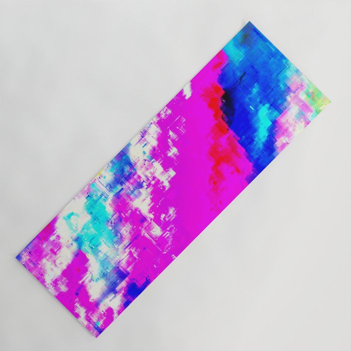 Glitchy Pinkness Yoga Mat