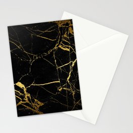Black and Gold Marble Stationery Cards
