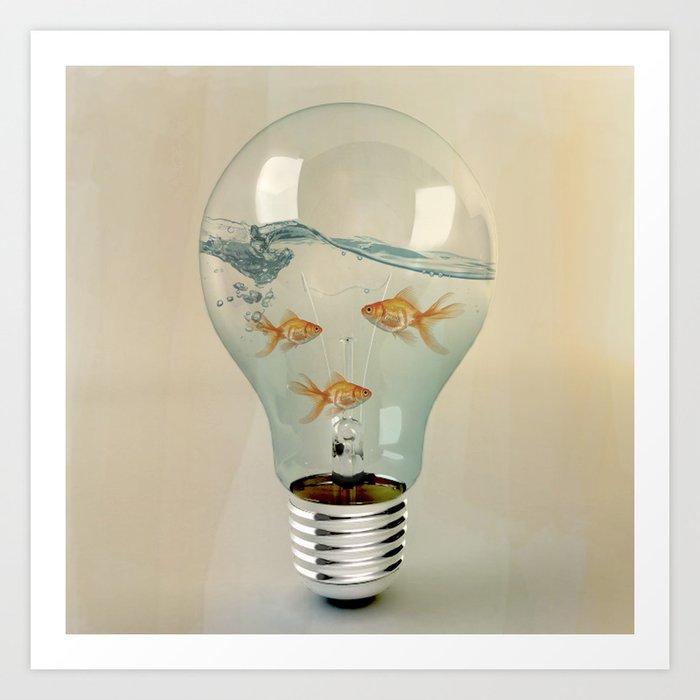 ideas and goldfish 03 Art Print