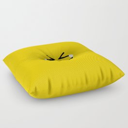 type face: laugh yellow Floor Pillow