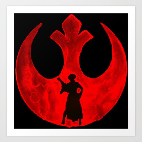 Star Wars Princess Leia in Red Art Print