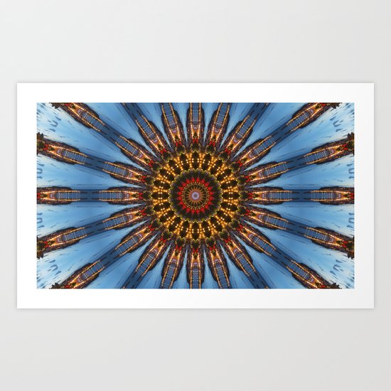 Kaleidoscope Coast at Night Art Print