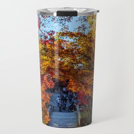 Japan Red Maple Leaves Autumn Season Kyoto Calm Peaceful Travel Mug