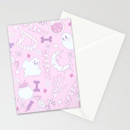 Pastel Halloween Stationery Cards