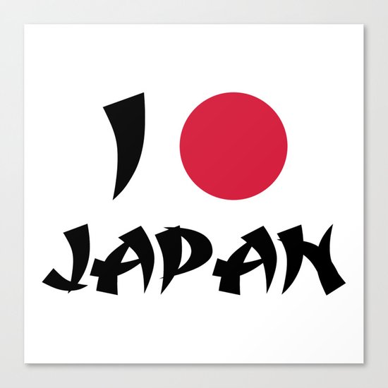 I Love Japan Quote Canvas Print