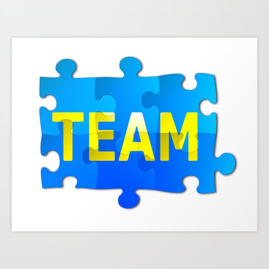Team Jigsaw Puzzle Art Print