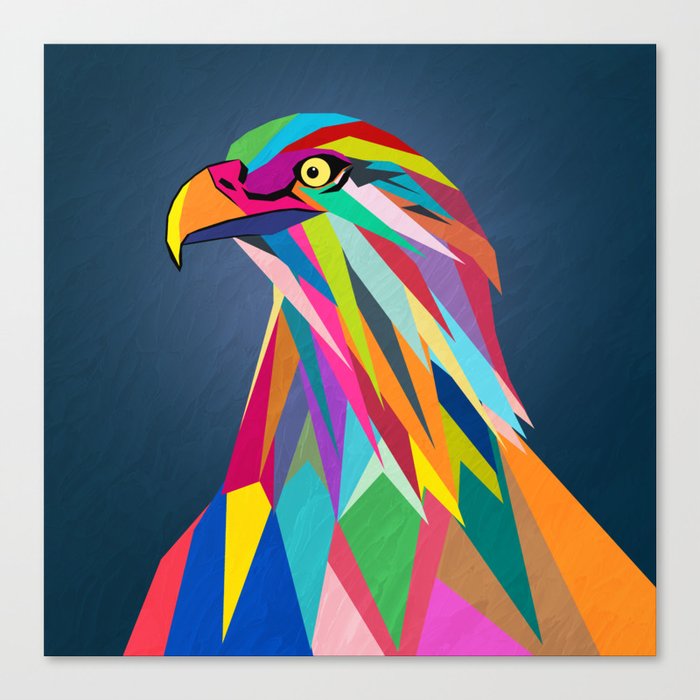 Eagle poly art  Canvas Print