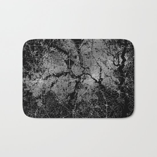 Dallas map Texas Bath Mat