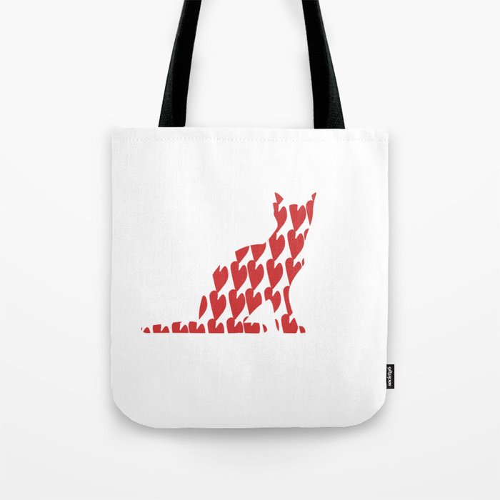 Cat love design Tote Bag