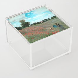 Claude Monet -  Wild Poppies Near Argenteuil 1873 Acrylic Box