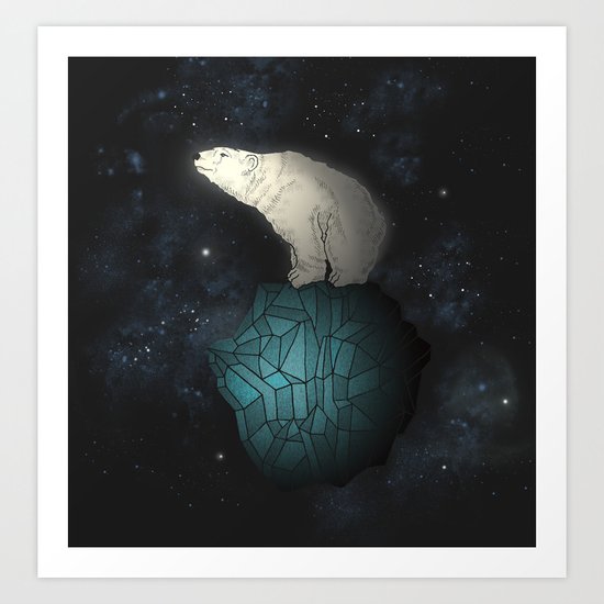 Bear Cosmos Art Print