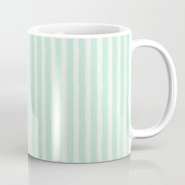 Streaky Hand-Brushed Aqua Bluebell Vertical Stripes Coffee Mug