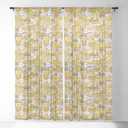 Kawaii Lemon Sheer Curtain