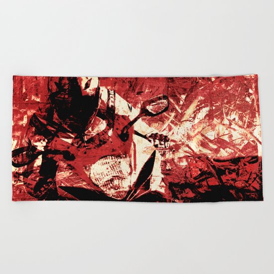 Piloting in Hell Beach Towel