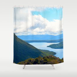 Argentina Photography - Beautiful River Going Through The Argentine Nature Shower Curtain