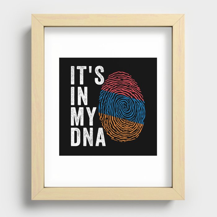 It's In My DNA - Armenia Flag Recessed Framed Print