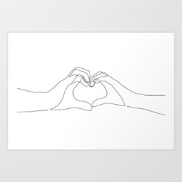 Hand Heart Art Print