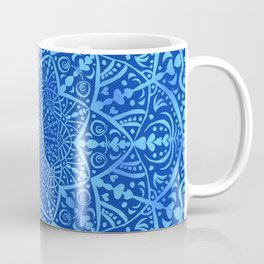 Decorative Hand Drawn Mandala in Blues  Mug