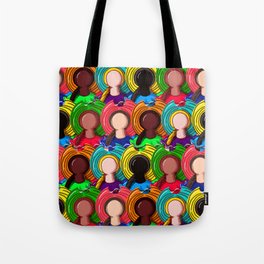 Lime Doll Pattern Tote Bag