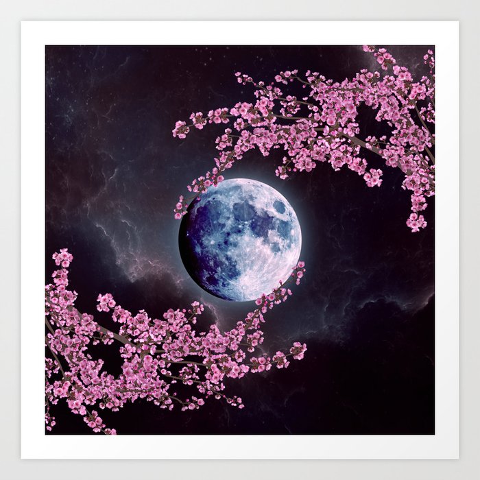 Once in a blue moon  Art Print