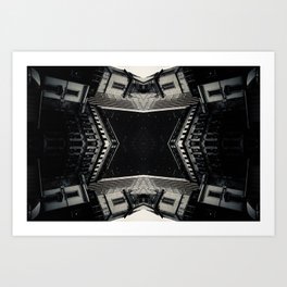 Surround symmetry, collection, black and white, bw, set Art Print