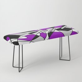 Abstract pattern - purple and gray. Bench