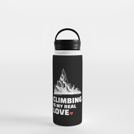 I love climbing Stylish climbing silhouette design for all mountain and climbing lovers. Water Bottle
