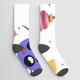 Halloween Flat Design Pattern Socks