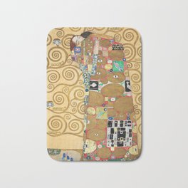 Gustav Klimt - Fulfillment, Stoclet Frieze Bath Mat | Symbolism, Frieze, Austria, Tree, Gold, Gustav, Fulfillment, Klimt, Austrian, Masterpiece 