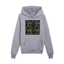 Vintage tiger and peacock Kids Pullover Hoodies