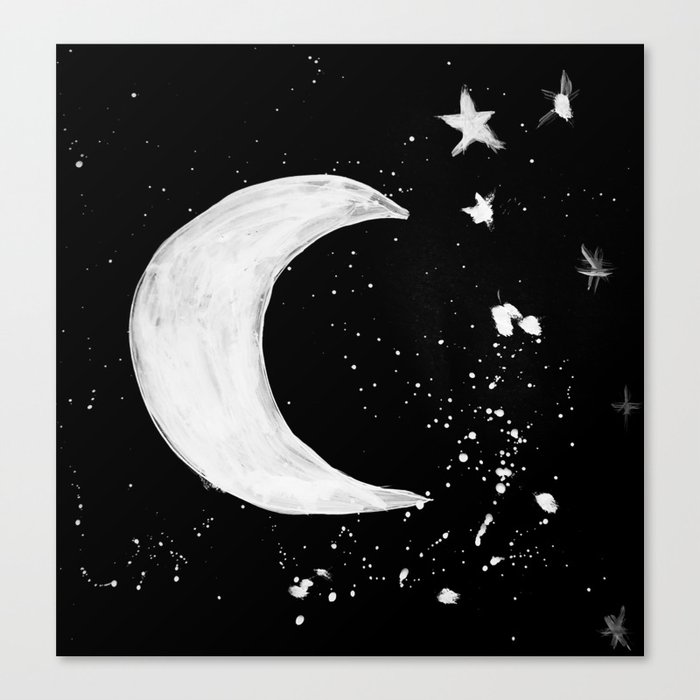 The moon is having a mood Canvas Print