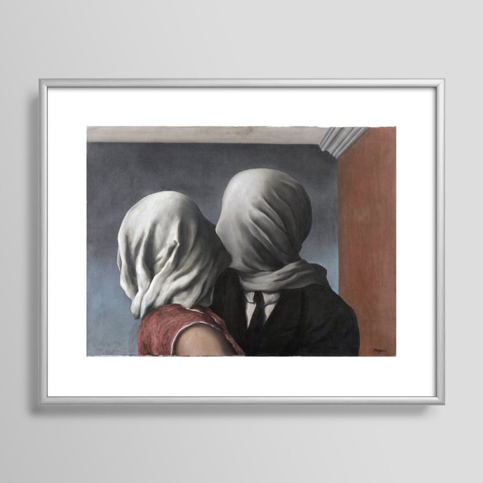 Lovers II (Les Amants) 1928, Rene Magritte For Prints, Shirts, Bags Men Women K Framed Art Print by ARTORAMA SHOP | Society6