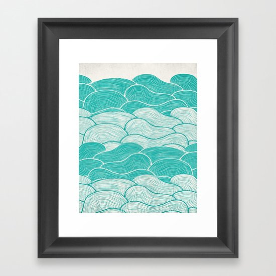 The Calm and Stormy Seas Framed Art Print