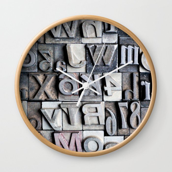 Letterpress Wall Clock