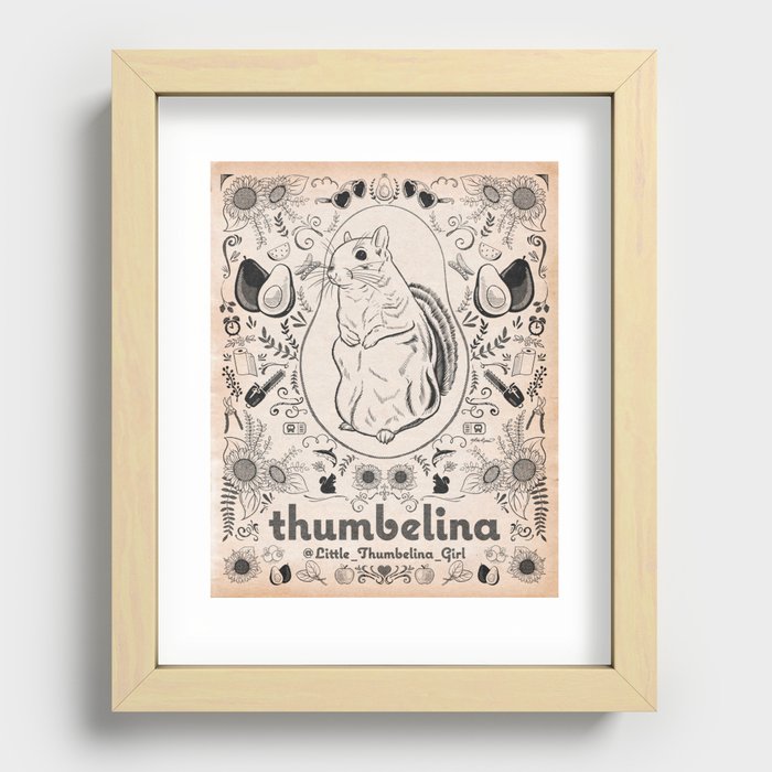 Little Thumbelina Girl: Thumb's Favorite Things Recessed Framed Print