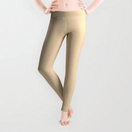 Light Straw Warm Neutral Solid Color Leggings