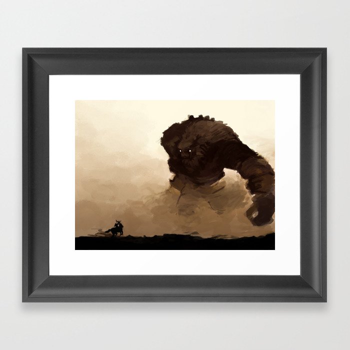 shadow of the colossus Framed Art Print
