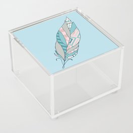 Feather with Patterns Acrylic Box