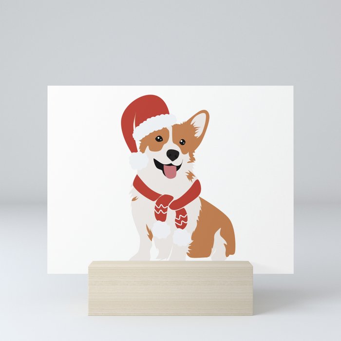 Welsh Corgi Christmas  Mini Art Print