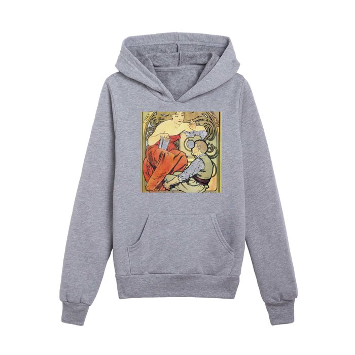 alfons mucha Kids Pullover Hoodie