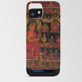 Thangka with Bejeweled Buddha Preaching iPhone Card Case
