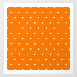 Orange Magic Stars Collection Art Print