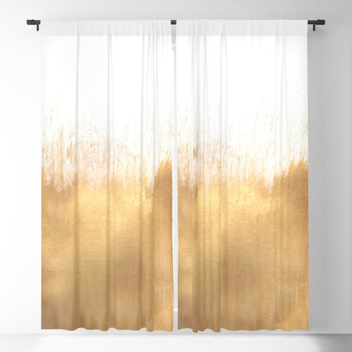 Brushed Gold Blackout Curtain by caitlinworkman | Society6