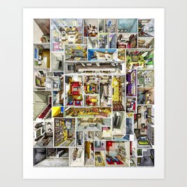 ROOMS FROM MOVIES MIXED Art Print