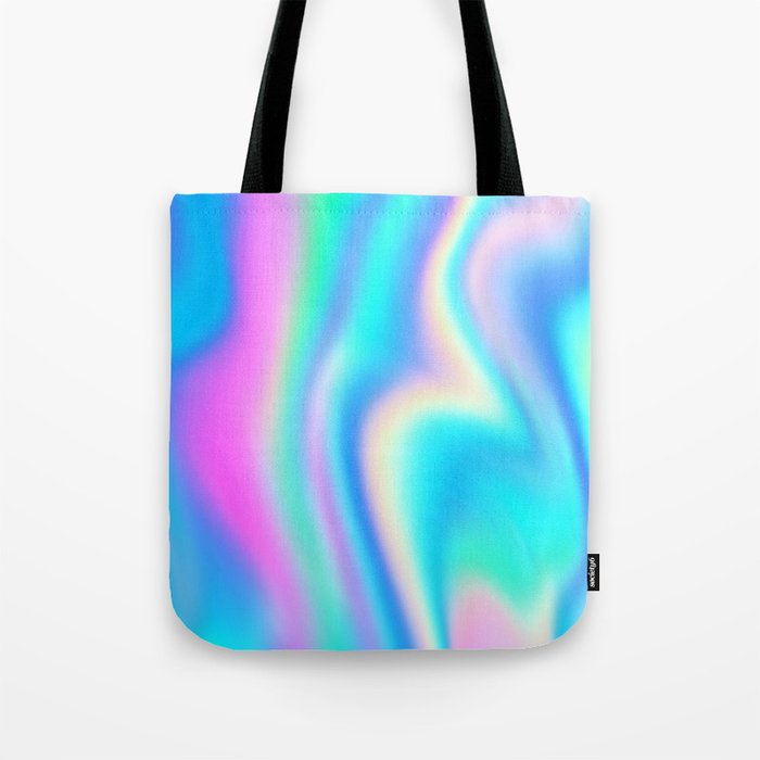 Iridescent Holographic Abstract Colorful Pattern Tote Bag