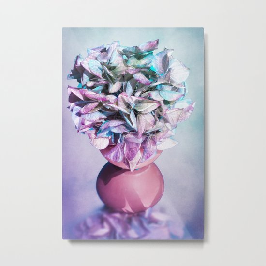HYDRANGEA HEART Metal Print