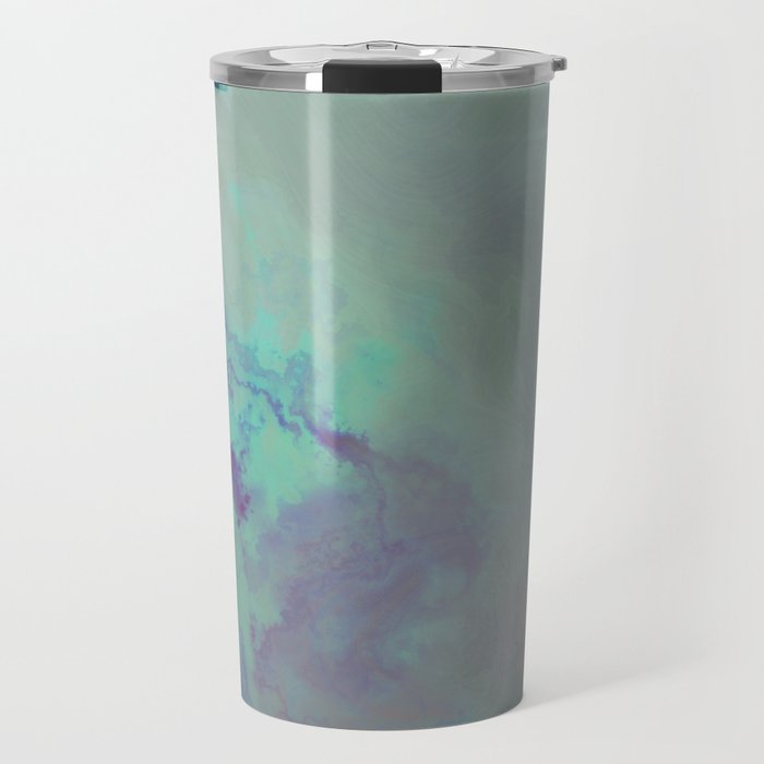 Blue watercolor ink Travel Mug